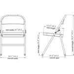 Lorell Steel Folding Chairs Beige Powder - Coated Frame 4 - Pack 16.90 