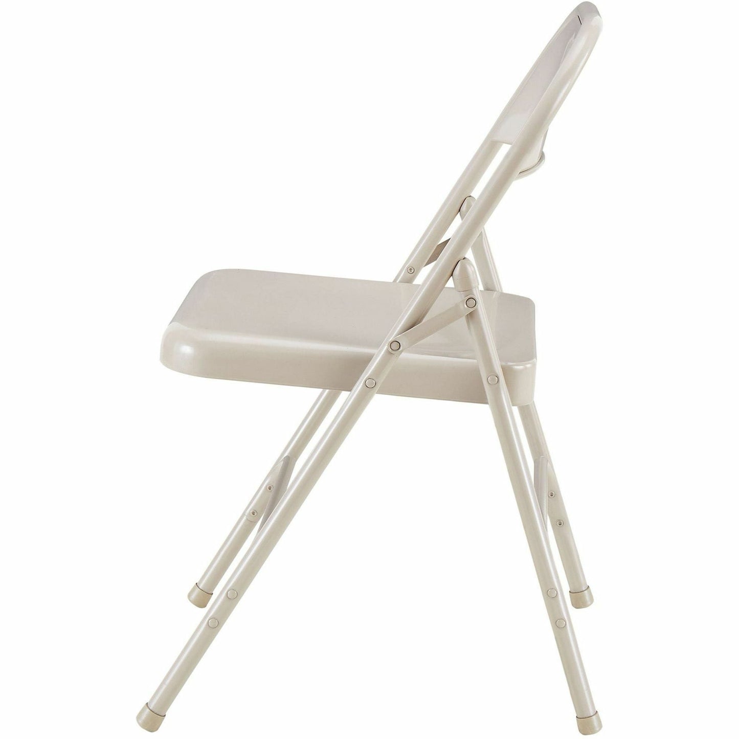 Lorell Steel Folding Chairs Beige Powder - Coated Frame 4 - Pack 16.90 "H (LLR - LLR6250X) - SchoolOutlet