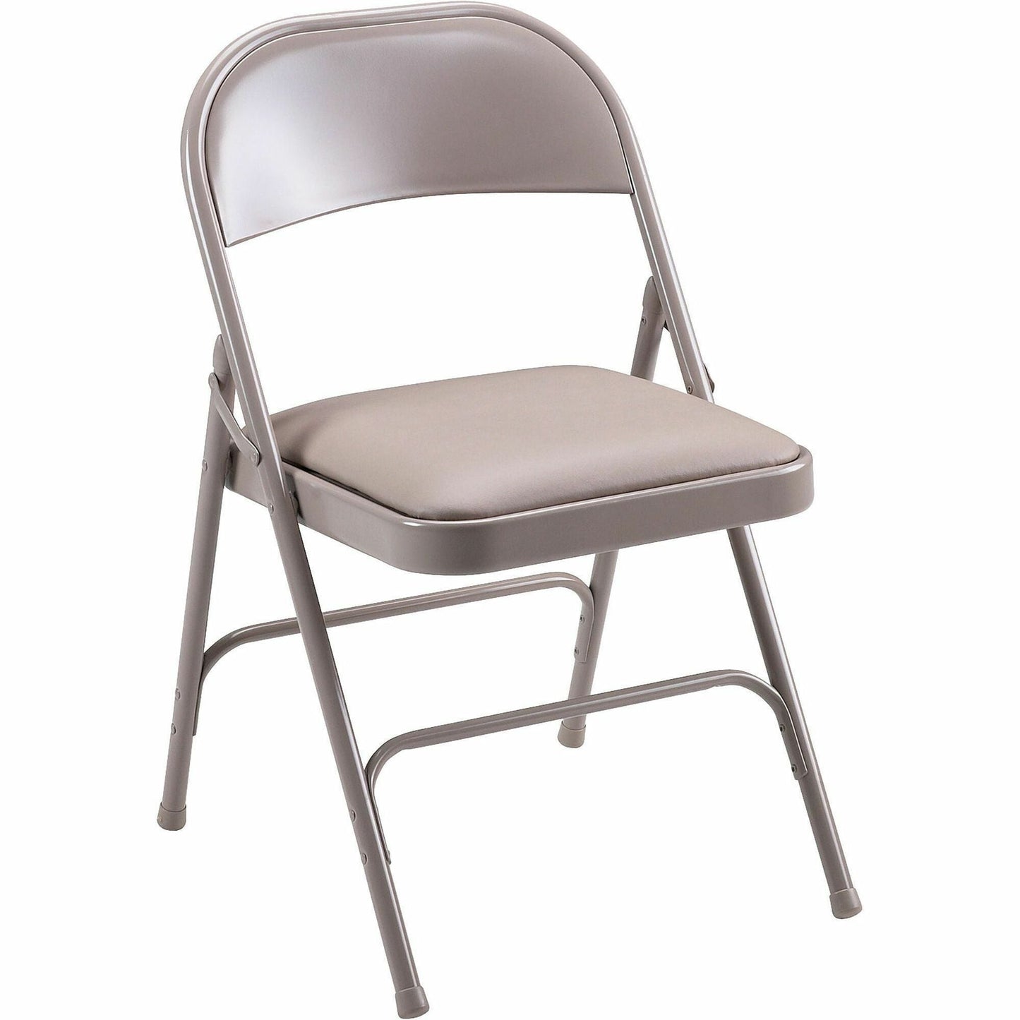Lorell Steel Folding Chairs Beige Powder - Coated Frame 4 - Pack 16.90 "H (LLR - LLR6250X) - SchoolOutlet