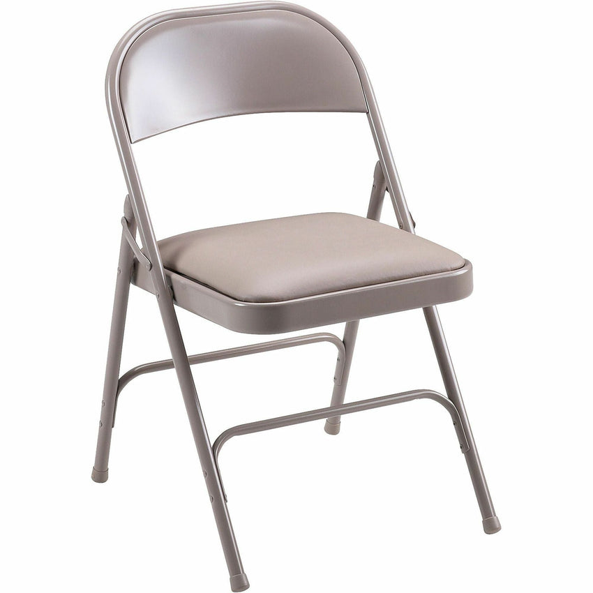 Lorell Steel Folding Chairs Beige Powder - Coated Frame 4 - Pack 16.90 "H (LLR - LLR6250X) - SchoolOutlet