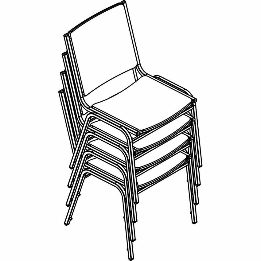 Lorell Armless Stacking Chair with Padded Seat and Back Set of 4 18.10 "H (LLR - LLR62502) - SchoolOutlet
