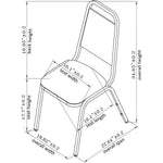 Lorell Upholstered Stacking Chairs - Black Vinyl Seat, Steel Frame, Set of 4 17.70 