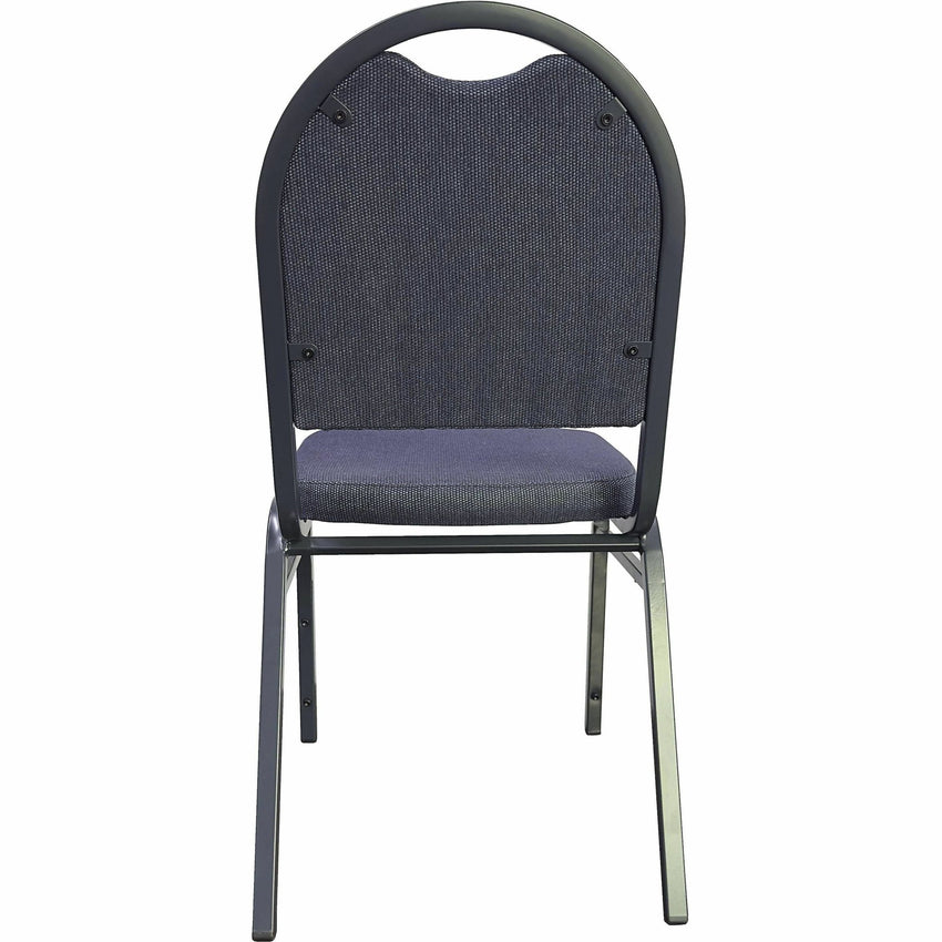 Lorell Round - Back Upholstered Stacking Chair with Fabric Seat and Steel Frame Set of 4 18.70 "H (LLR - LLR62514) - SchoolOutlet