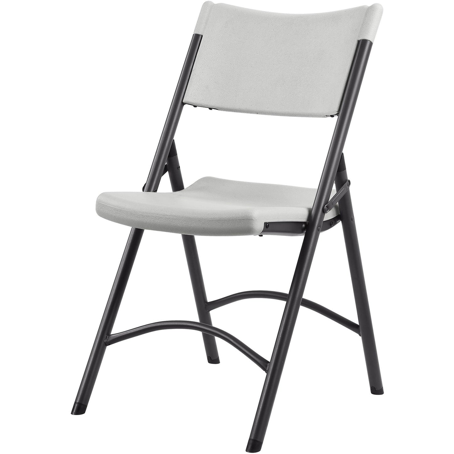 Lorell Pack of 4 Heavy - duty Blow - Molded Folding Chairs, Light Gray Color - Polyethylene Seat Material (LLR - LLR62515) - SchoolOutlet