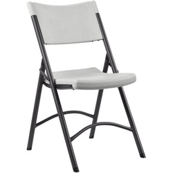 Lorell Pack of 4 Heavy-duty Blow-Molded Folding Chairs, Light Gray Color - Polyethylene Seat Material (LLR-LLR62515)