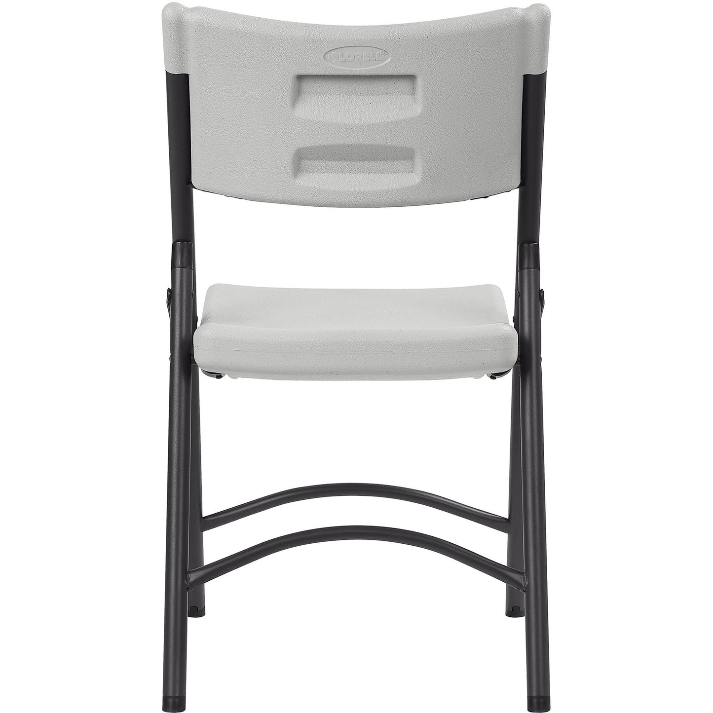 Lorell Pack of 4 Heavy - duty Blow - Molded Folding Chairs, Light Gray Color - Polyethylene Seat Material (LLR - LLR62515) - SchoolOutlet