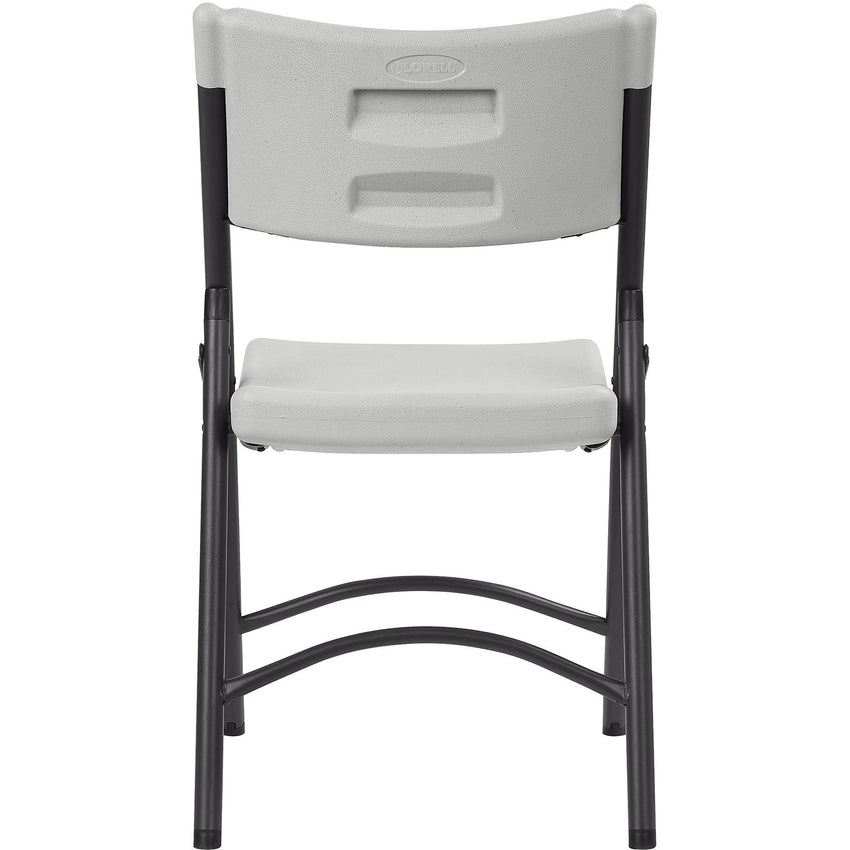 Lorell Pack of 4 Heavy - duty Blow - Molded Folding Chairs, Light Gray Color - Polyethylene Seat Material (LLR - LLR62515) - SchoolOutlet
