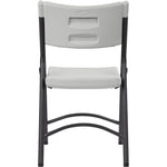 Lorell Pack of 4 Heavy - duty Blow - Molded Folding Chairs, Light Gray Color - Polyethylene Seat Material (LLR - LLR62515) - SchoolOutlet