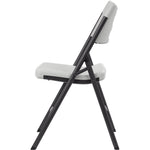 Lorell Pack of 4 Heavy - duty Blow - Molded Folding Chairs, Light Gray Color - Polyethylene Seat Material (LLR - LLR62515) - SchoolOutlet