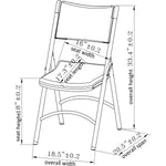 Lorell Pack of 4 Heavy - duty Blow - Molded Folding Chairs, Light Gray Color - Polyethylene Seat Material (LLR - LLR62515) - SchoolOutlet