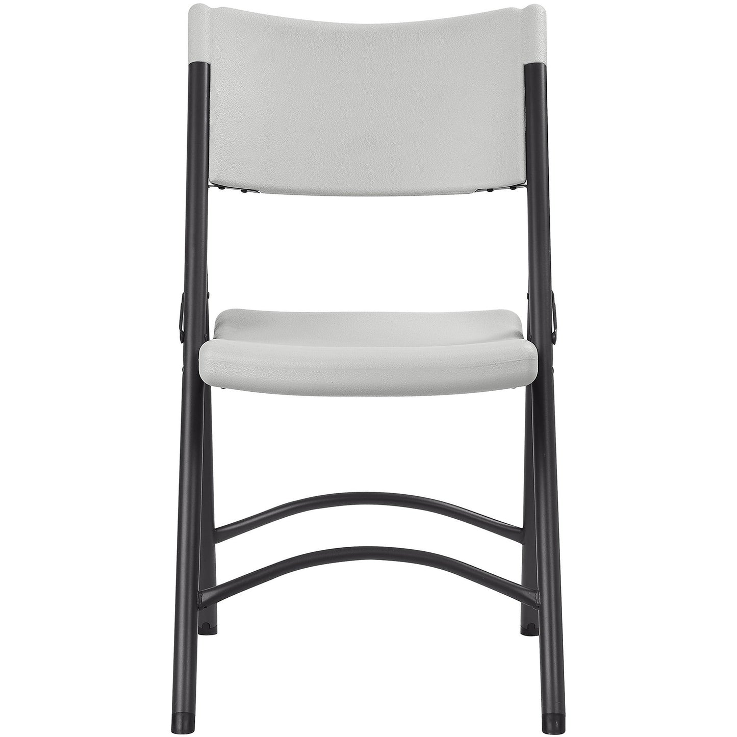 Lorell Pack of 4 Heavy - duty Blow - Molded Folding Chairs, Light Gray Color - Polyethylene Seat Material (LLR - LLR62515) - SchoolOutlet