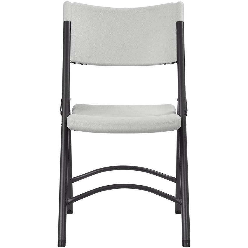 Lorell Pack of 4 Heavy - duty Blow - Molded Folding Chairs, Light Gray Color - Polyethylene Seat Material (LLR - LLR62515) - SchoolOutlet