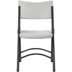 Lorell Pack of 4 Heavy - duty Blow - Molded Folding Chairs, Light Gray Color - Polyethylene Seat Material (LLR - LLR62515) - SchoolOutlet
