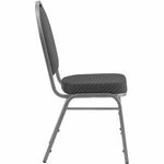 Lorell Round High - Back Upholstered Stacking Chairs Set of 4 16.70 