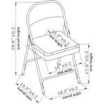 Lorell Padded Seat Folding Chairs with Steel Frame and Vinyl Upholstered Seat Set of 4 (LLR - LLR62526) - SchoolOutlet