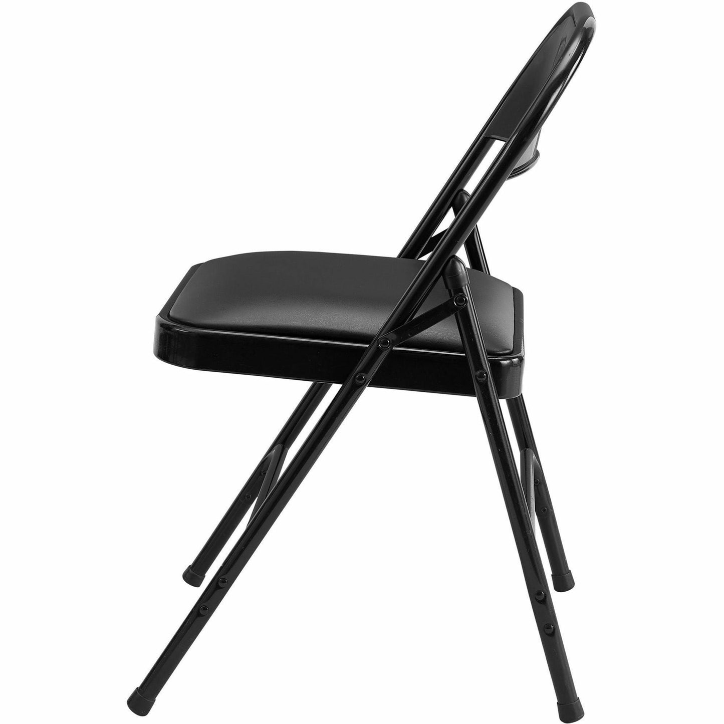 Lorell Padded Seat Folding Chairs with Steel Frame and Vinyl Upholstered Seat Set of 4 (LLR - LLR62526) - SchoolOutlet