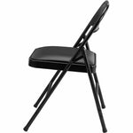 Lorell Padded Seat Folding Chairs with Steel Frame and Vinyl Upholstered Seat Set of 4 (LLR - LLR62526) - SchoolOutlet