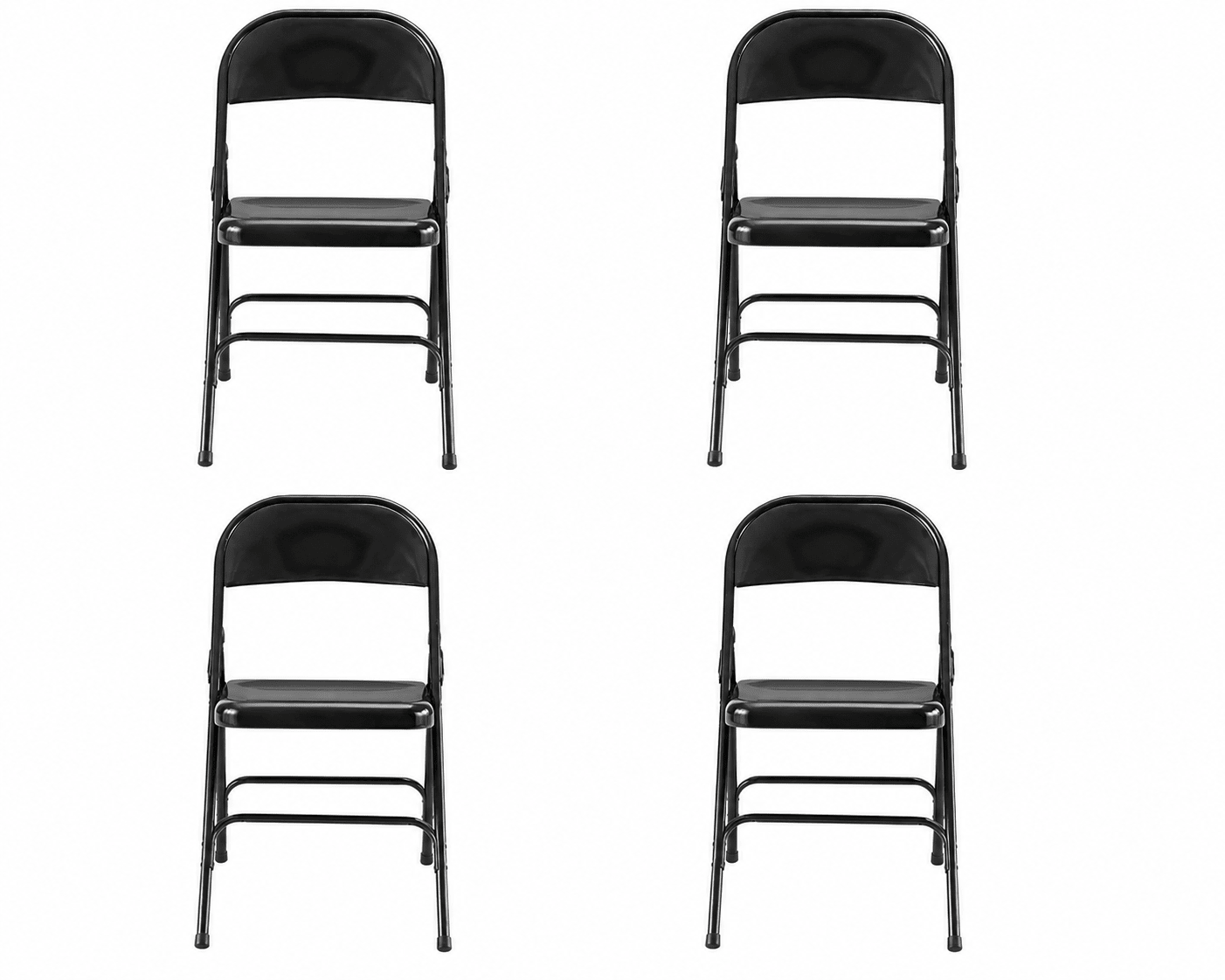 Lorell Folding Chairs with Powder-Coated Steel Frame Set of 4 (LLR-LLR62527) - SchoolOutlet