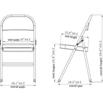 Lorell Folding Chairs with Powder - Coated Steel Frame Set of 4 (LLR - LLR62527) - SchoolOutlet