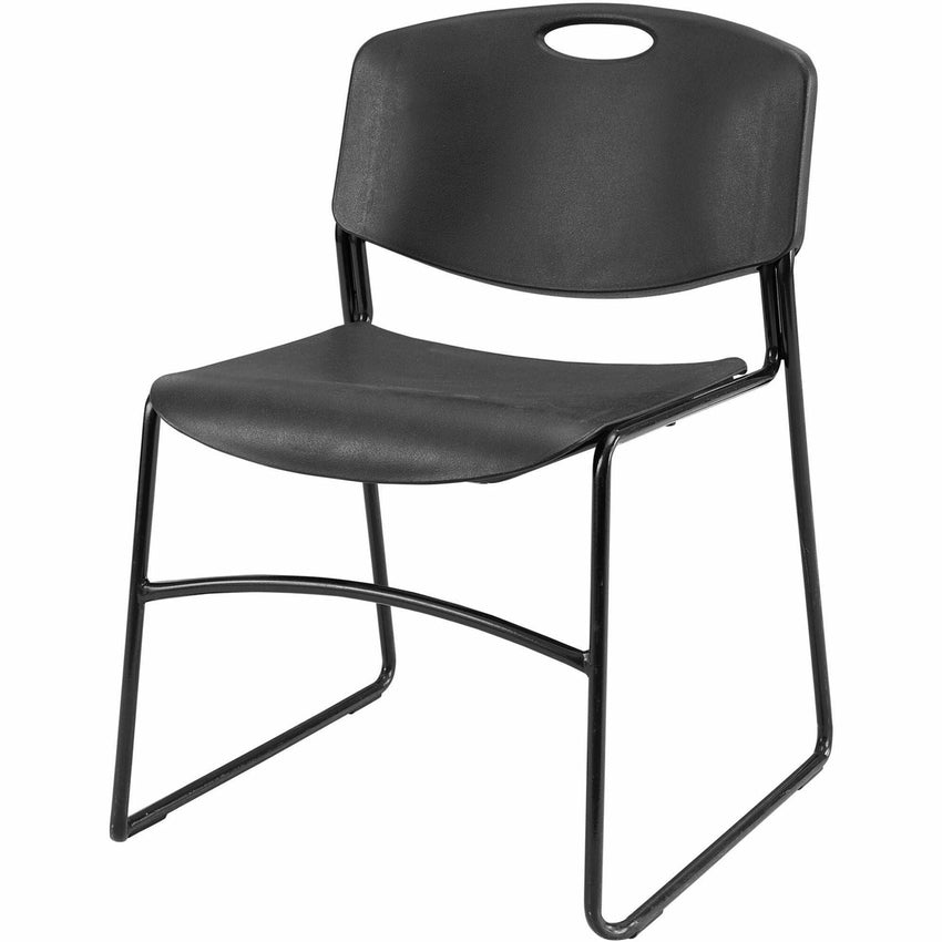 Lorell Heavy - Duty Standard - Height Stack Chairs with Plastic Seat and Steel Frame Set of 4 18 "H (LLR - LLR62528) - SchoolOutlet