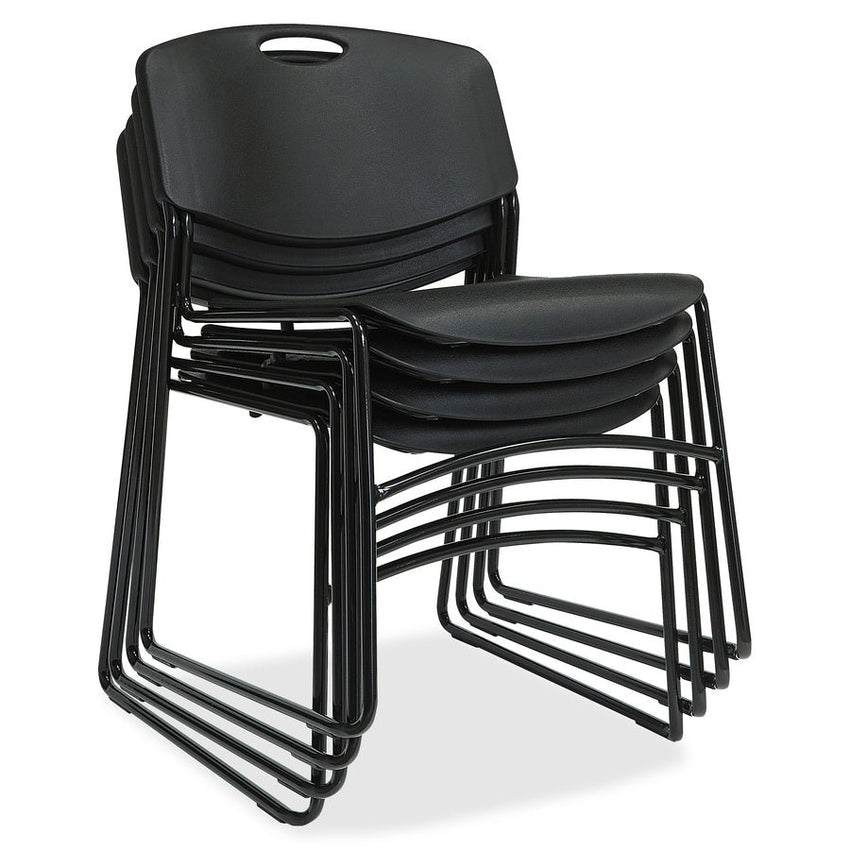 Lorell Heavy - Duty Standard - Height Stack Chairs with Plastic Seat and Steel Frame Set of 4 18 "H (LLR - LLR62528) - SchoolOutlet