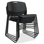 Lorell Heavy - Duty Standard - Height Stack Chairs with Plastic Seat and Steel Frame Set of 4 18 