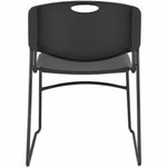 Lorell Heavy - Duty Standard - Height Stack Chairs with Plastic Seat and Steel Frame Set of 4 18 