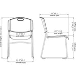 Lorell Heavy - Duty Standard - Height Stack Chairs with Plastic Seat and Steel Frame Set of 4 18 