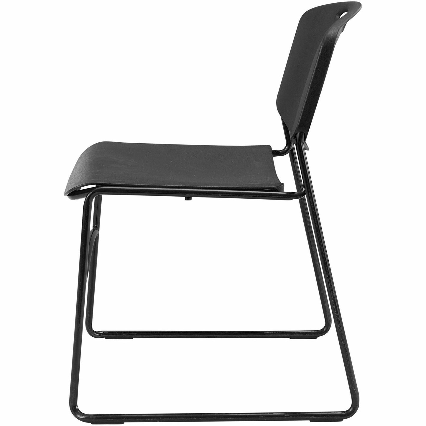 Lorell Heavy - Duty Standard - Height Stack Chairs with Plastic Seat and Steel Frame Set of 4 18 "H (LLR - LLR62528) - SchoolOutlet