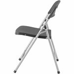 Lorell Heavy - Duty Translucent Folding Chairs - Smoke - 4/Carton 17.75
