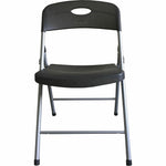 Lorell Heavy - Duty Translucent Folding Chairs - Smoke - 4/Carton 17.75