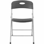 Lorell Heavy - Duty Translucent Folding Chairs - Smoke - 4/Carton 17.75