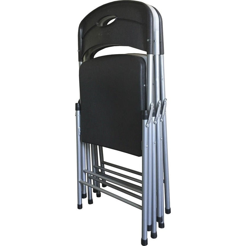 Lorell Heavy - Duty Translucent Folding Chairs - Smoke - 4/Carton 17.75"H (LLR - LLR62529) - SchoolOutlet