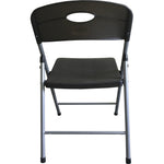 Lorell Heavy - Duty Translucent Folding Chairs - Smoke - 4/Carton 17.75