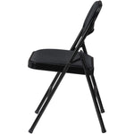 Lorell Padded Folding Chairs - Black Fabric - 4/Carton 18.10