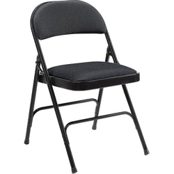 Lorell Padded Folding Chairs - Black Fabric - 4/Carton 	18.10"H (LLR-LLR62532)