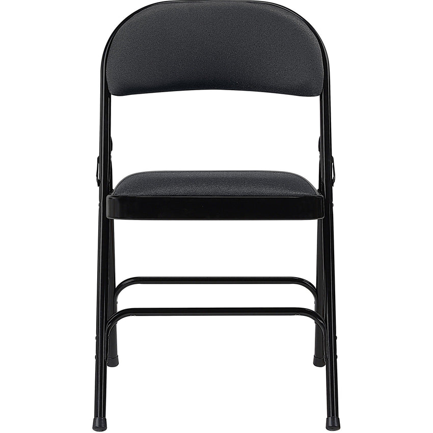 Lorell Padded Folding Chairs - Black Fabric - 4/Carton 18.10"H (LLR - LLR62532) - SchoolOutlet
