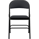 Lorell Padded Folding Chairs - Black Fabric - 4/Carton 18.10
