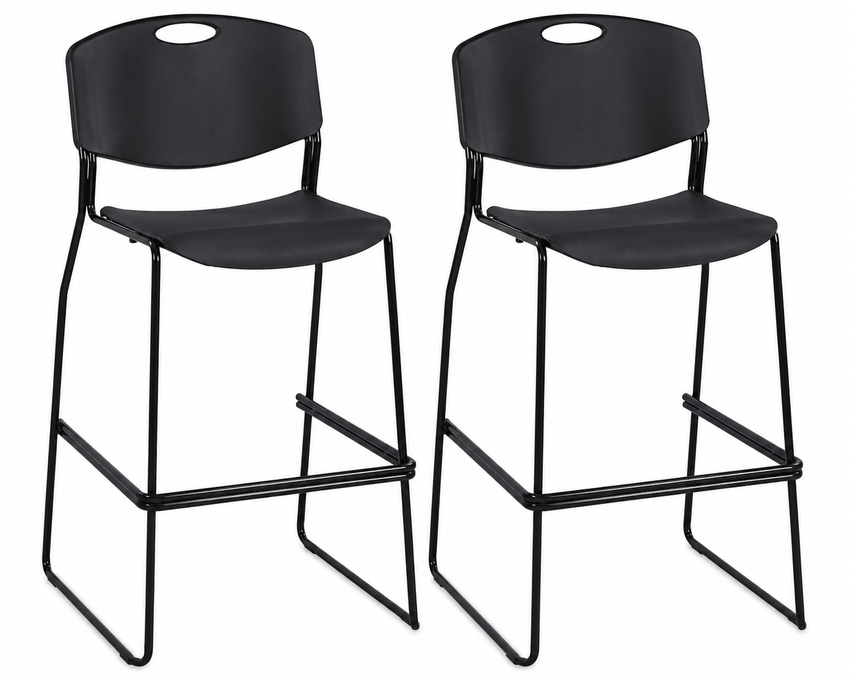 Lorell Heavy-duty Bistro Stack Chairs with Steel Frame Set of 2 31.38"H(LLR-LLR62535) - SchoolOutlet