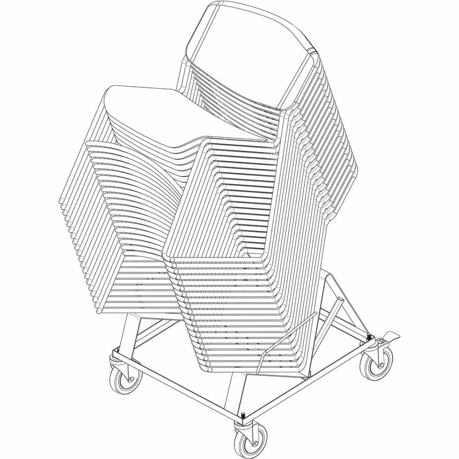 Lorell Stack Chair Steel Dolly for Up to 20 Heavy - Duty Stack Chairs (LLR - LLR62538) - SchoolOutlet
