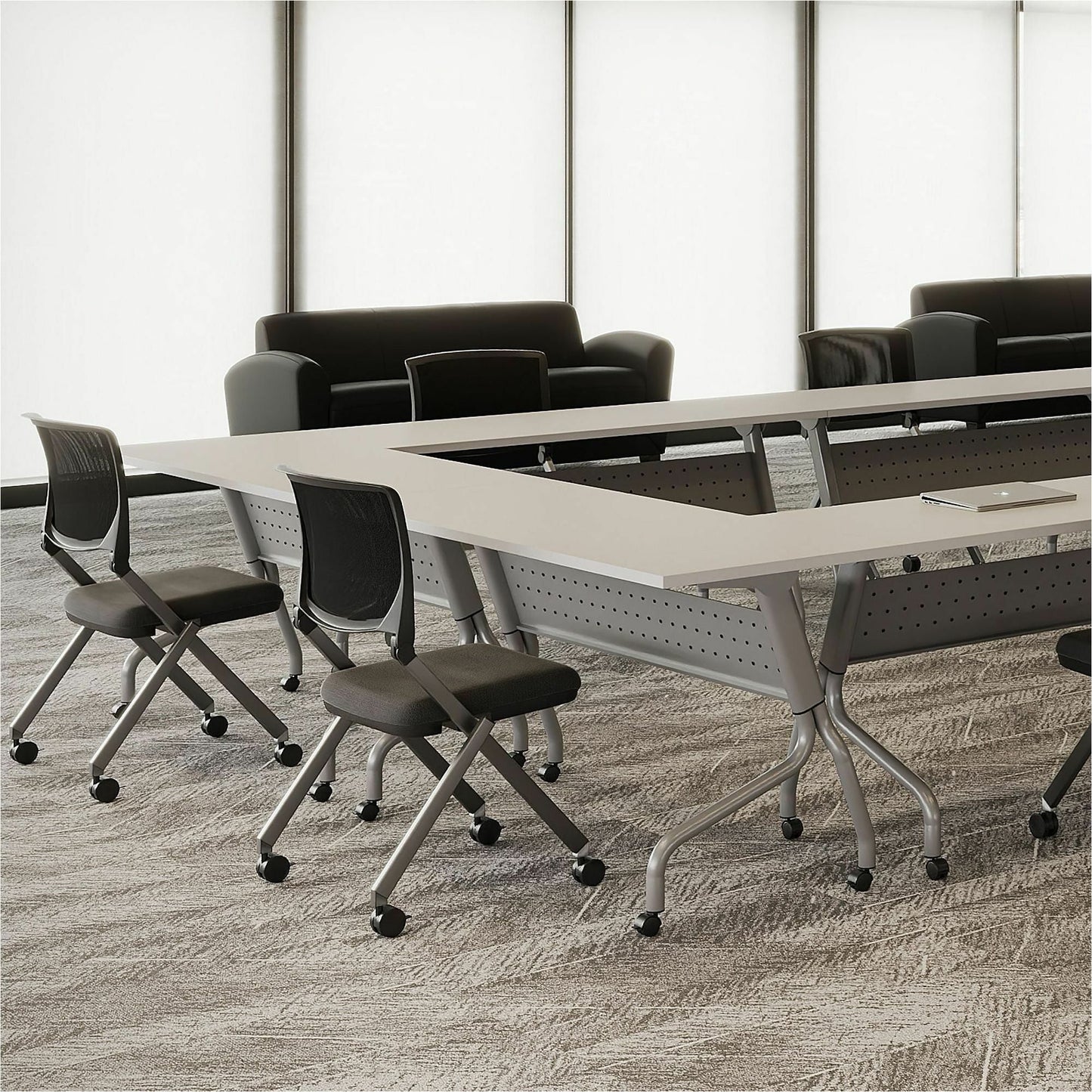 Lorell Rectangular Flip - Top Training Tabletop 30"W x 72"L x 1"Thick (LLR - LLR62559) - SchoolOutlet
