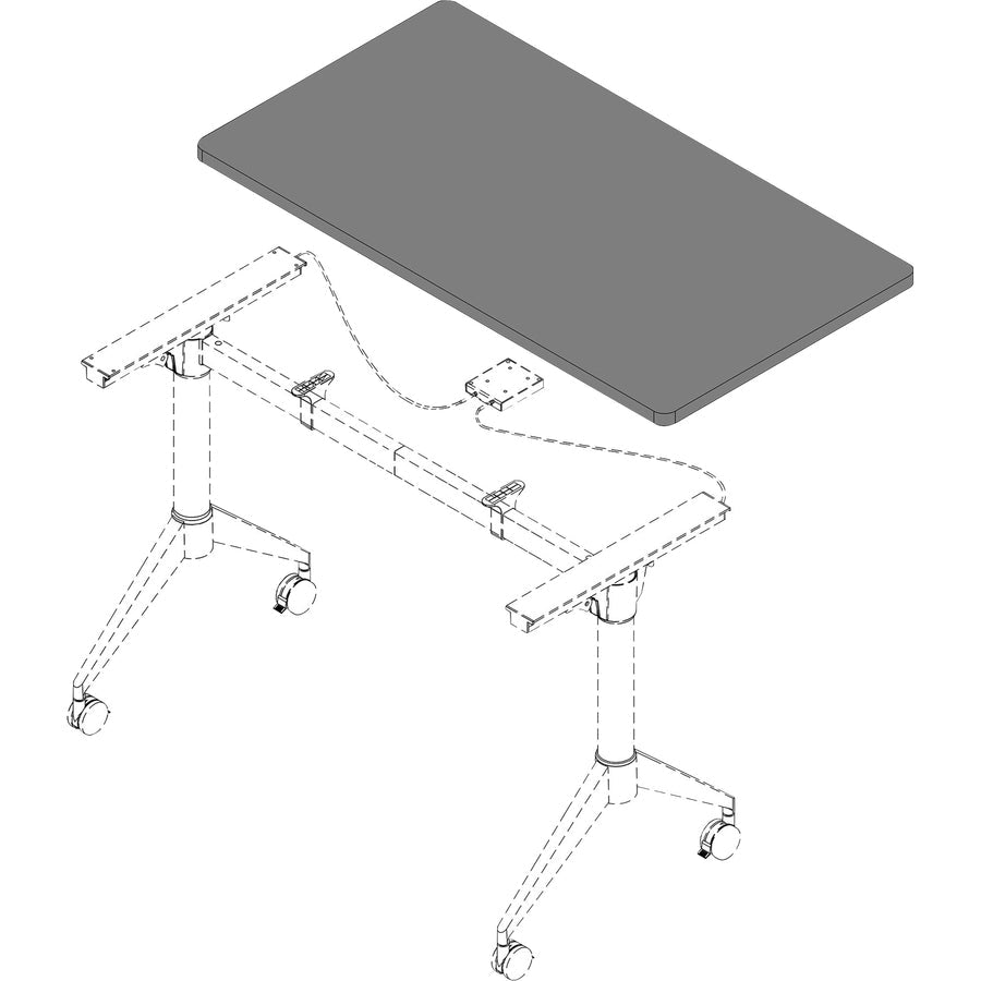 Lorell Rectangular Flip - Top Training Tabletop 24"W x 48"L x 1"Thick (LLR - LLR6259X) - SchoolOutlet