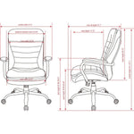 Lorell Big & Tall Double Cushion Executive High - Back Chair with Reinforced Frame and Plush Seating 19.7 - 22.4 