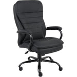 Lorell Big & Tall Double Cushion Executive High - Back Chair with Reinforced Frame and Plush Seating 19.7 - 22.4 