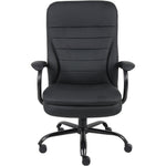 Lorell Big & Tall Double Cushion Executive High - Back Chair with Reinforced Frame and Plush Seating 19.7 - 22.4 
