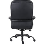 Lorell Big & Tall Double Cushion Executive High - Back Chair with Reinforced Frame and Plush Seating 19.7 - 22.4 