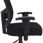 Lorell Big & Tall Mesh High - Back Task Chair Black Fabric Seat 400 lb Capacity 18.125
