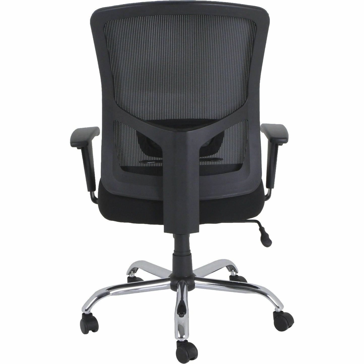 Lorell Big & Tall Mesh High - Back Task Chair Black Fabric Seat 400 lb Capacity 18.125" - 21.625 "H (LLR - LLR62625) - SchoolOutlet