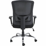Lorell Big & Tall Mesh High - Back Task Chair Black Fabric Seat 400 lb Capacity 18.125