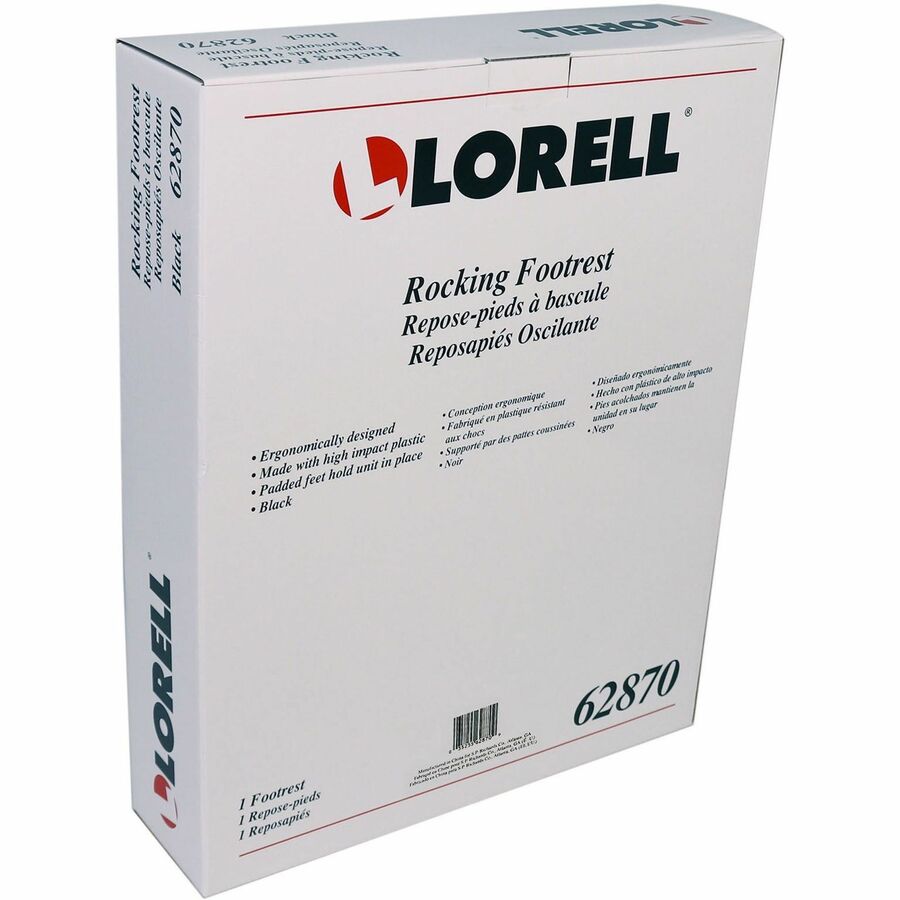 Lorell Ergonomic Rocking Footrest with Anti - Slip Rubber Feet Black (LLR - LLR62870) - SchoolOutlet